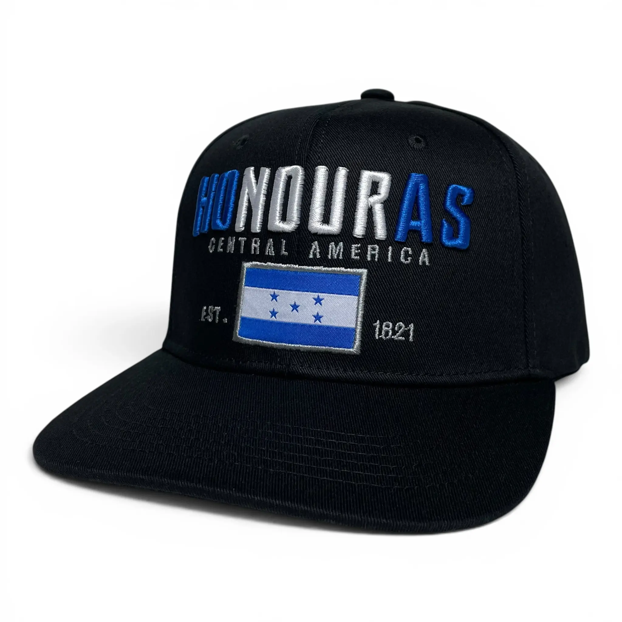 Gorra bordada con Bandera de Honduras, Ajustable, Visera Plana Adjustable Cotton Cap Embroidery Adjustable Hat