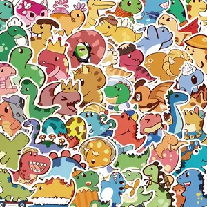Cartoon Dinosaur Pattern Sticker, 50/1000pcs/set Cute Cartoon Sticker, Decorative Sticker for Student, DIY Decals for Water Bottle, Laptop, Phone Case, Ornaments