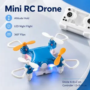 Mini RC Quadcopter Drone - Pocket Remote Control Flying Device for Beginners with Altitude Hold, LED Lights, 360° Flips, 1-Key Takeoff, Durable Gift (Toys & Hobbies)