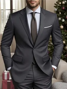 Men'S.Suit 2pcs Set, Including Long Sleeve Jacket And Trousers, Fashionable Formal Wear, Suitable for Parties, Gatherings And Weddings.