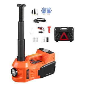 VEVOR Electric Car Jack, 5 Tons/11000 lbs, Electric Scissor Jack with In Inflator, 12V Adjustable Tire Change Replacement with Secure Hammer LED Light, Portable Jack kit for Sedan, SUV, Truck