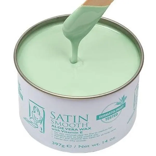 Aloe Vera Body Care Hair Wax for Sensitive, Dry, Mature Skin - 14 oz Can, Moisturizing Smooth Hair Removal for Professional At-Home Waxing, Body Hair Removal