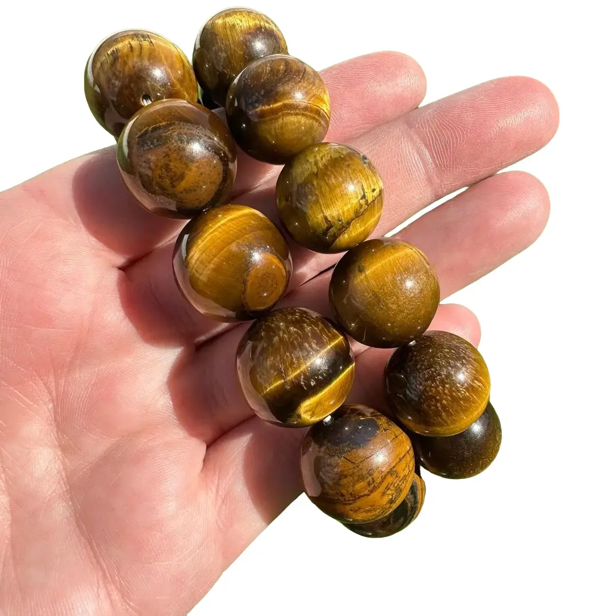 Jumbo Tiger Eye Bracelet with 18 or 20mm beads