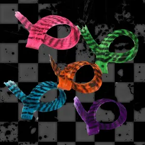 Emo Scene Hair Extensions (Zebra Stripes)