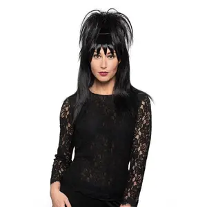 Beetlejuice Goth Lydia Wig, Black