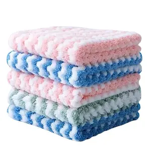 10-Piece Kitchen Cleaning Cloth Set, Coral Velvet Microfiber Towels, Soft Absorbent Reusable Cloths for Kitchen Bathroom Car Windows