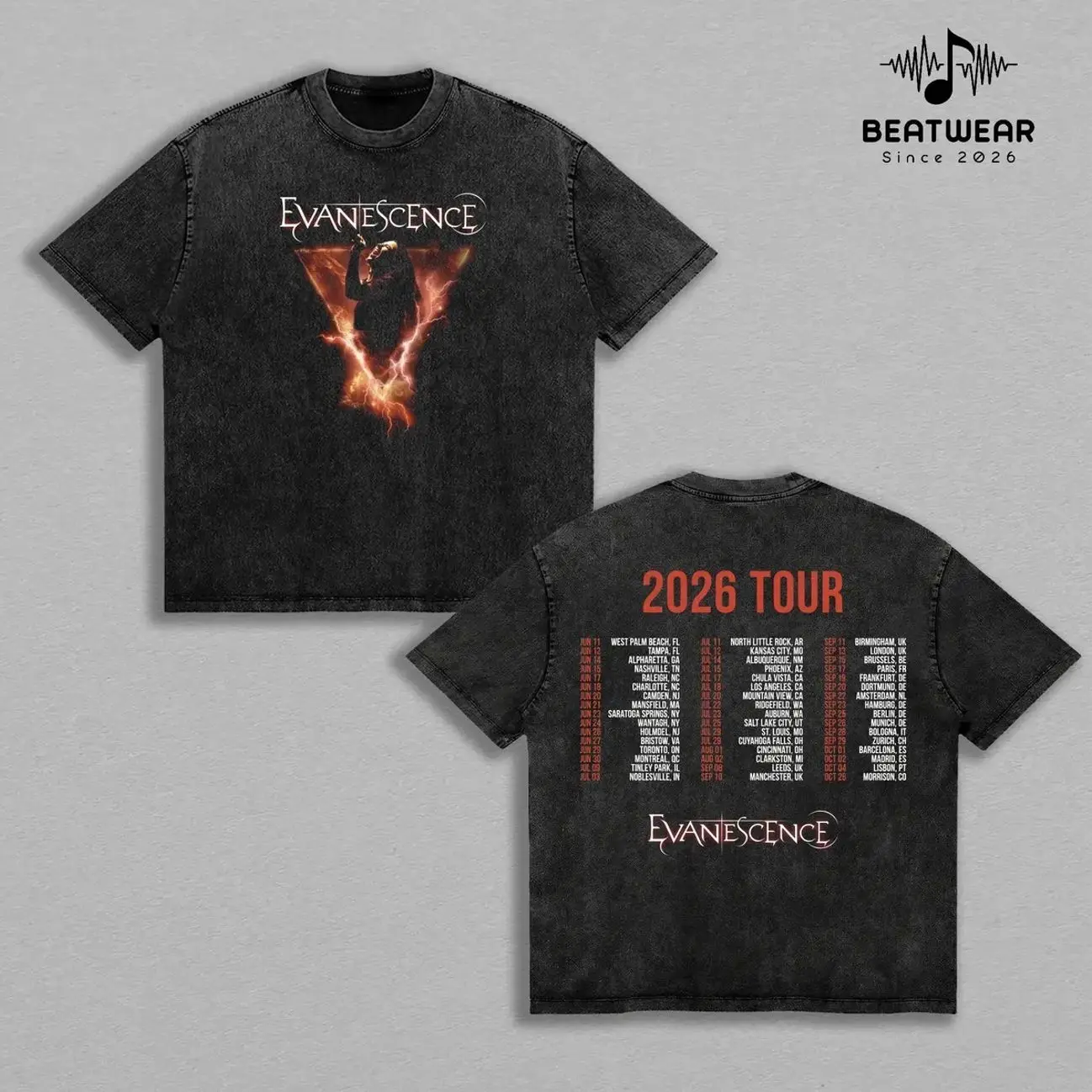 Retro New EVANESCENCE Band Christmas Gift Retro Music Tee, Rock Music Lover Shirt, Vintage Band Shirts Casual Comfort Cotton Fabric Fit Top , Top Men's and Women's Clothing Tour 2026 70A