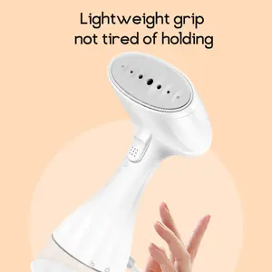 USBELLF Steamer for Clothes Portable Handheld Ironing - Clothes Steamer with 240 ML Large Water Tank, 1500 W, 25 S Fast Heat-up Ceramic Plate Garment Steam Wrinkle Remover for All Fabrics