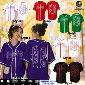 Kpop Group Bangtan Style Jersey, Custom Bangtan Boys Members Baseball Jersey For Army, Bangtan World Tour 2026 Merch Top, Bangtan Comeback 2026 Sports Vest