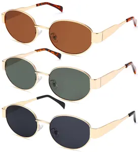 Retro Oval Sunglasses for Women Men – Trendy Designer Sun Glasses Frame Shades