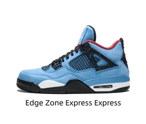 Blue & Black Splatter-Style High-Top Retro Basketball Shoes, Breathable Mesh Street-Style Casual Sneakers