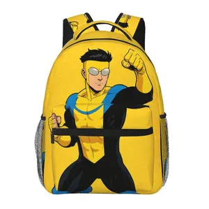 Casual Invincible Outdoor Backpack Invinc Laptop Daypack Aesthetic Plush Print Invencible Travel Backpack for School Work Camping Women Men, Ideal for Music Festivals, Birthday Gifts & Christmas