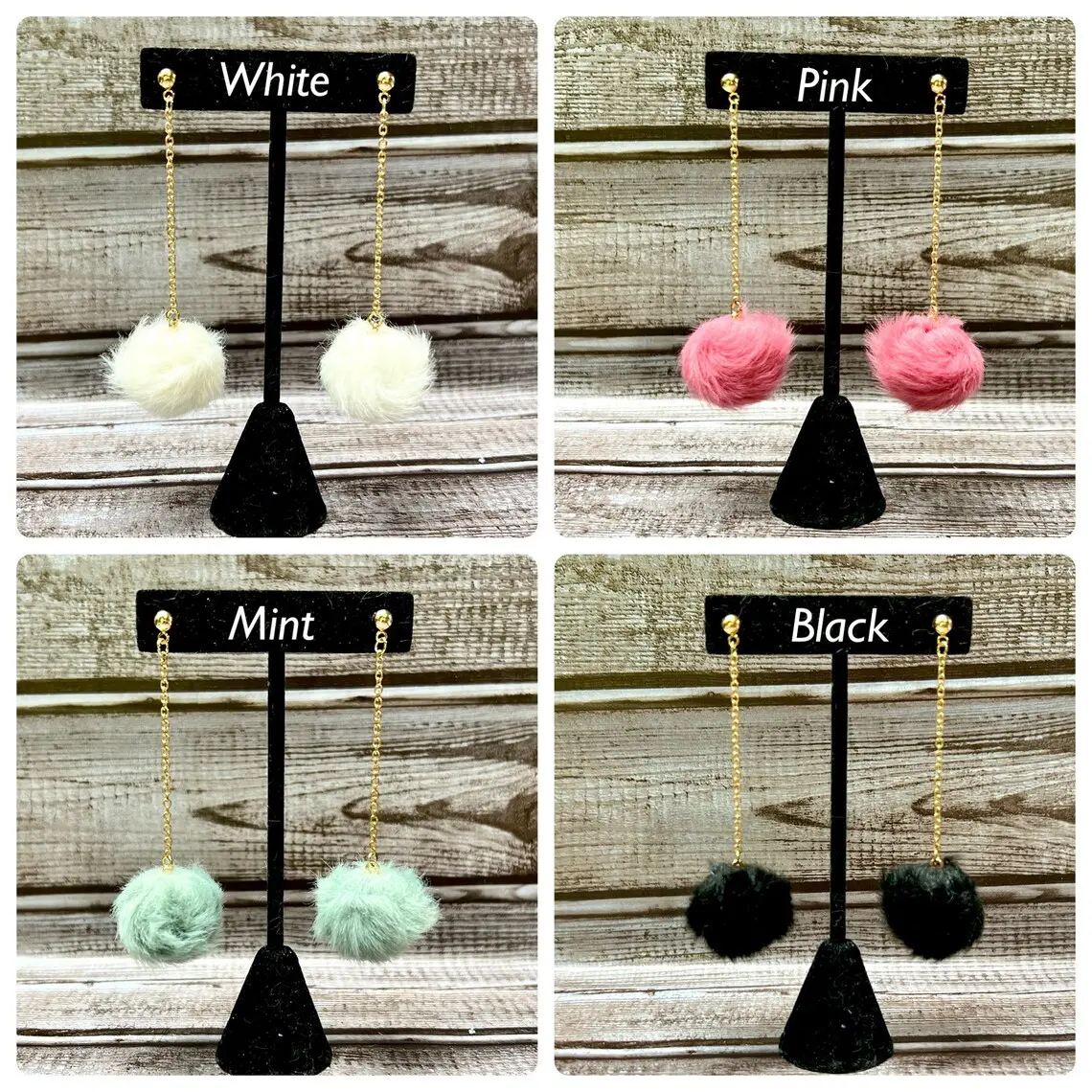 Mini Pom Pom Earrings