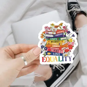 Floral Equality Sticker Social Justice Sticker Human Rights Sticker Support Sticker Anti Racism Protest Sticker Woman's Rights