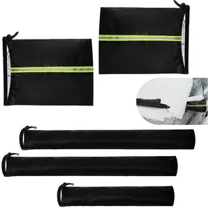 5 count  Side Mirror Cover & Windshield Wiper Cover, Protect from Ice Snow Frost Dew Rain Sunproof  Windshield Wiper Protector, Side Mirror Protector with Drawstring, for