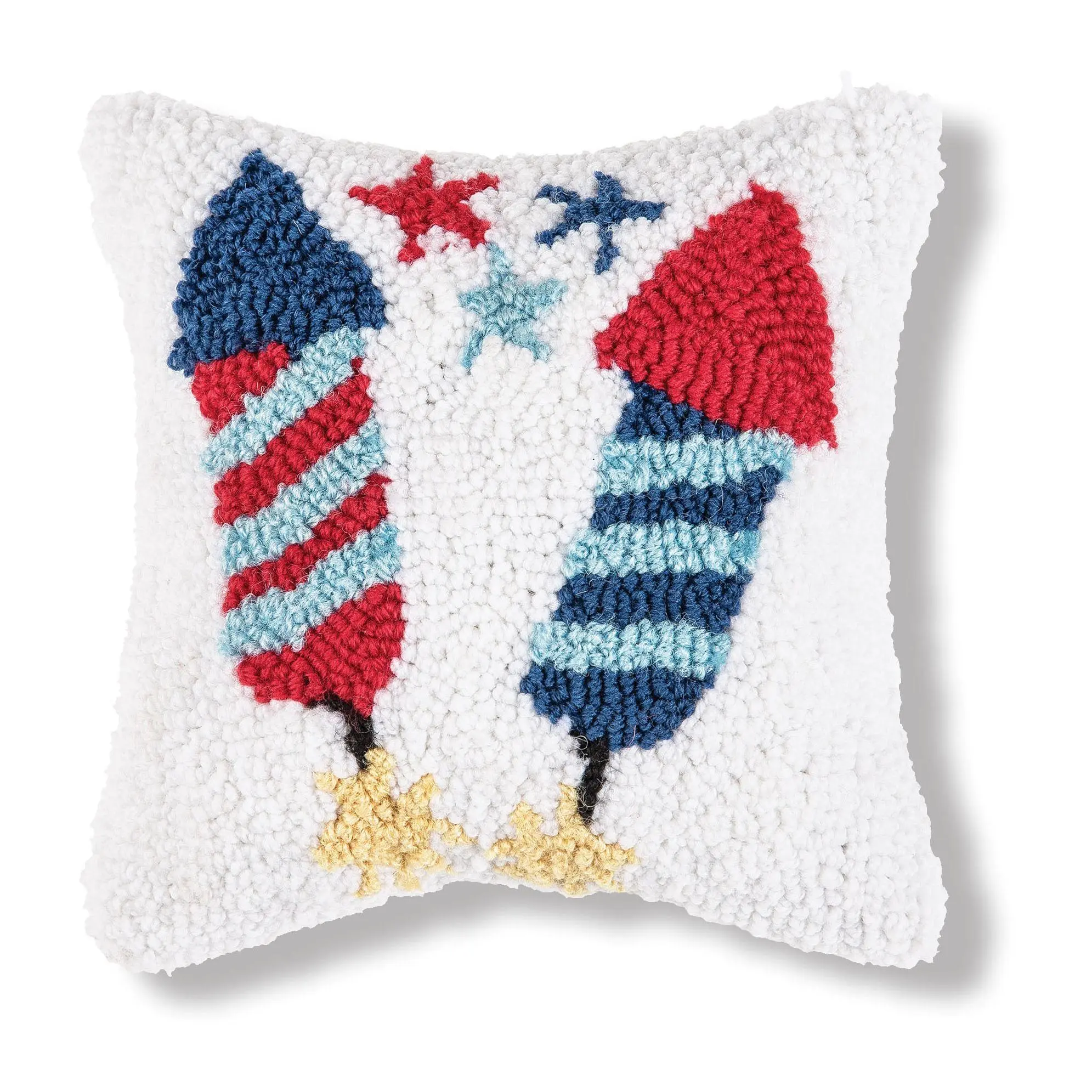 8" x 8" Firecracker Throw Pillow by Valerie