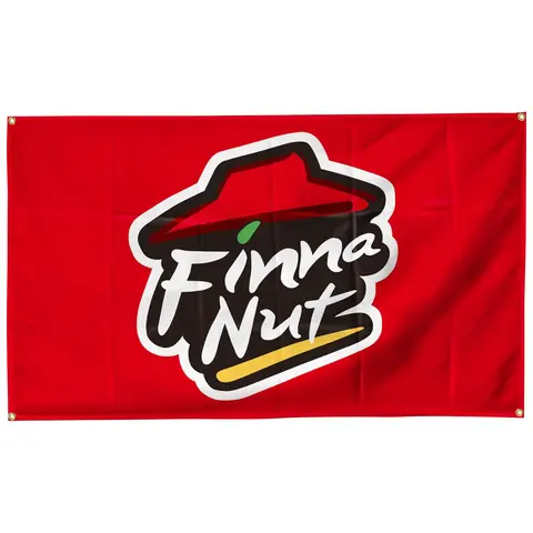 Finna Nut Print Tapestry - 3x5ft Polyester Tapestry with 4 Brass Grommets, Letter Design, Double-Stitched, Vivid Colors, Fade-Proof, for Patio, College Dorm Room Decorations for Room, Wall Hanging Banner Backdrop