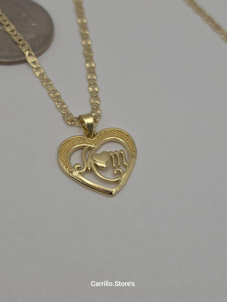 MOM beautiful heart chain regular style 24"inches gold-plated the perfect gift for all occasions