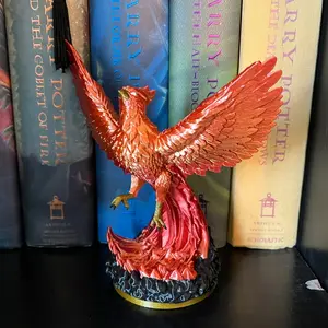 Rising Phoenix Figure Bookshelf Decor - Phoenix Rising from the Ashes - 3D Printed Bookish Decor