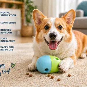 Interactive Dog Treat Toy – Slow Feeder & Mental Stimulation Toy Dog Toy Pupsicle Blue