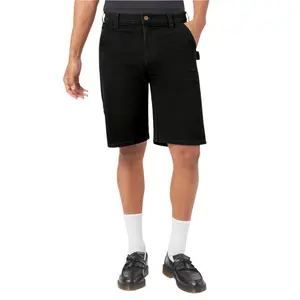 Dickies Men's Denim Utility Shorts 11" Black Knee Length Fitted Minimalist Style DX601L9D Summer Wear