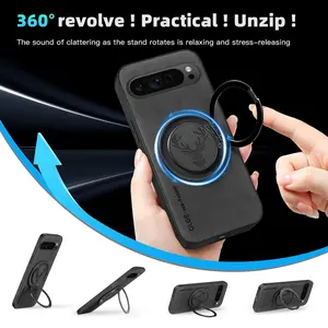 Père David's deer, 360° Rotating Magnetic Stand for Google Pixel 10/10pro/10proXL Pixel 9/9pro/9xl/9A Pixel 8A/8pro/8 Pixel 7/7PRO/7A Case, Luxury artificial leather Case for Pixel 9 Phone Case, Fit for Car Holder, Playability and decompression