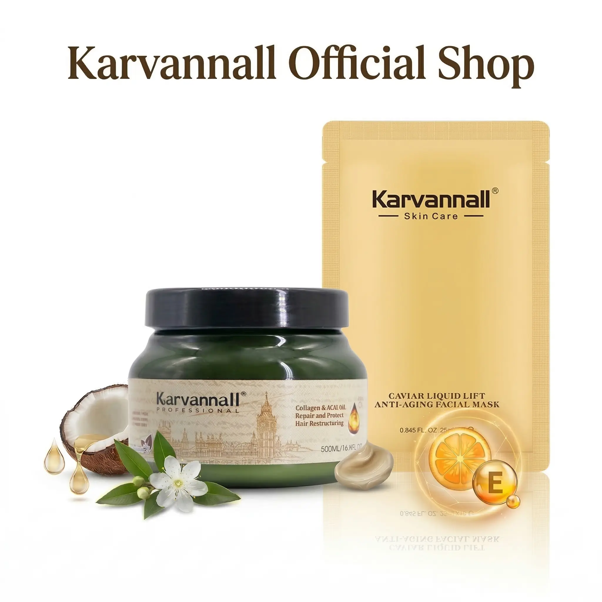 Mask 500ml+Facial Mask*10pcs Free