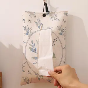 Floral Pattern Toilet Paper Bag, 1 Count Creative Paper Storage Bag, Lovely Toilet Paper Bag, Home Decoration, Bathroom Accessories