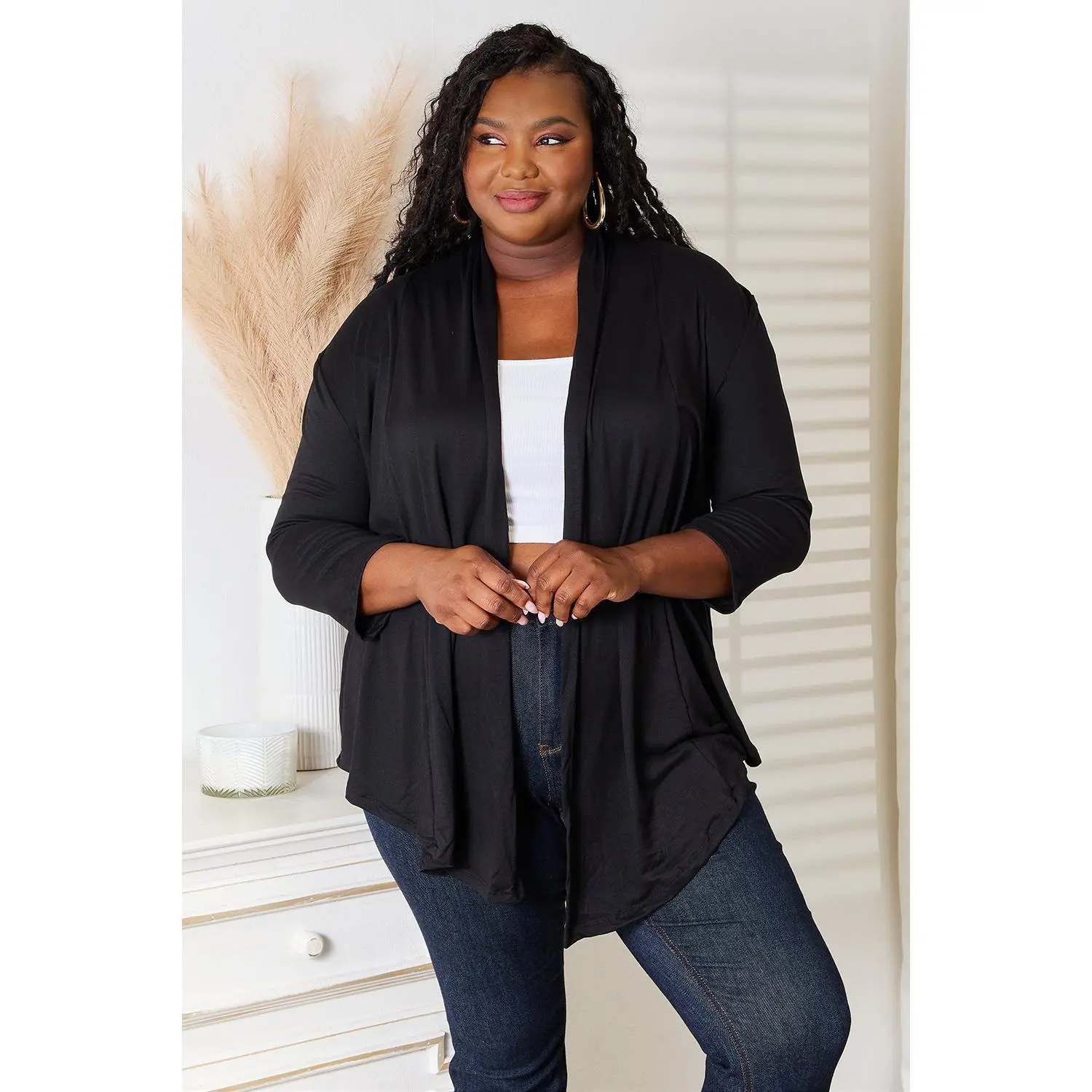 Culture Code Full Size Open Front Cardigan