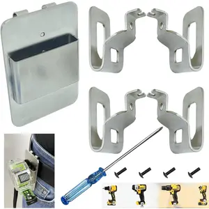 N268241 N086039 Stainless Steel Drill Holder Belt Clip & Hooks,for  20V Power Tools, Compatible with, DCD980, DCD985, DCD980L2, DCD985L2 for Hook Holster Cordless Drill Driver,Tape Measure