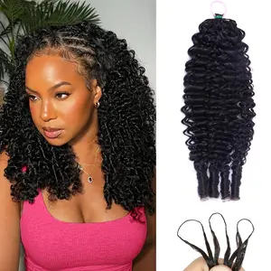 Burmese Curly Bundles Human Hair 18 20 22 Inch 12A Grade 100% Unprocessed Brazilian Virgin Hair Weave with Spiral End 3c4a Quick Weave Real Human Hair Natural Black Hair Extensions