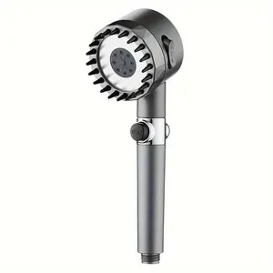 New self-contained silicone soft particle massage showerhead three-position function adjustable pressurized showerhead