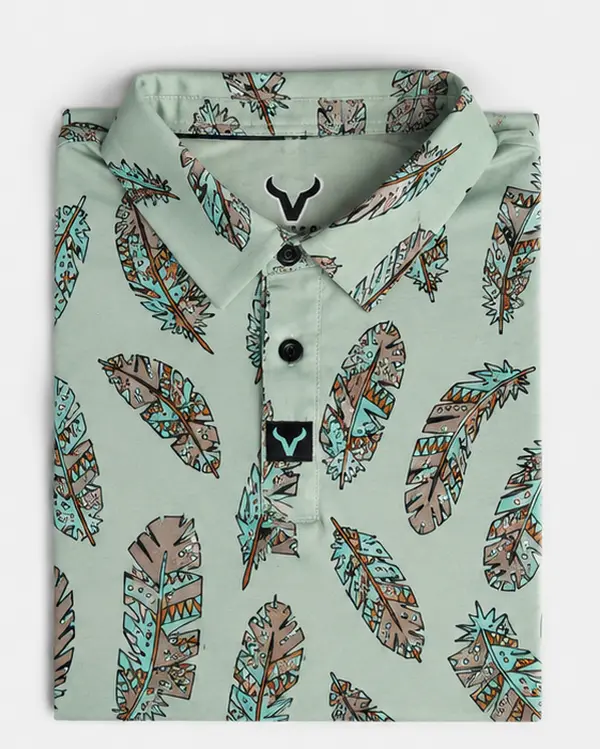 Vexil Brand - Polo - Feathers - Green