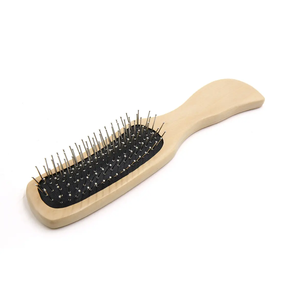 Unique Bargains Light Beige Stainless Steel Pin Cushion Salon Home Use Bristle Wig Hair Brush Hairbrush Comb