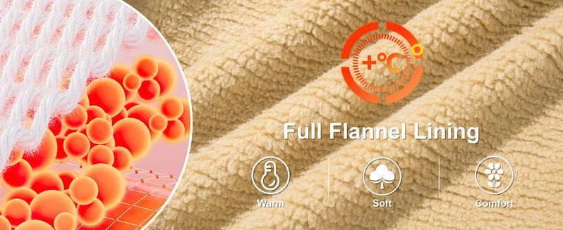 Men's Vintage Western Trucker Jacket 2025 Sherpa-Lined Winter Coat Fleece Casual Outerwear with Multiple Pockets Khaki Beige Long Sleeve Warm Cotton Shell