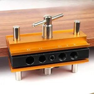 Woodworking Drilling Positioner Set - Metric Standard & Oblique Hole Drilling Locator for Carpentr