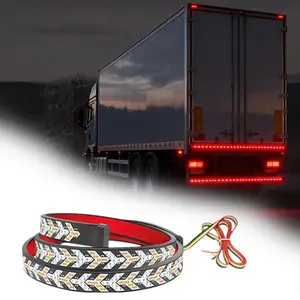 49-Inch Fishbone Shaped LED Tailgate Light Bar,Arrow Turn Signals, IP67 Waterproof,for Truck Pickup Trailer SUV RV VAN Jeep, Led Tailgate Lights,New Year Gift