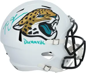 Trevor Lawrence Jacksonville Jaguars Autographed Riddell 2024 Alternate Speed Replica Helmet with "Duuuval" Inscription - Fanatics Authentic Certified