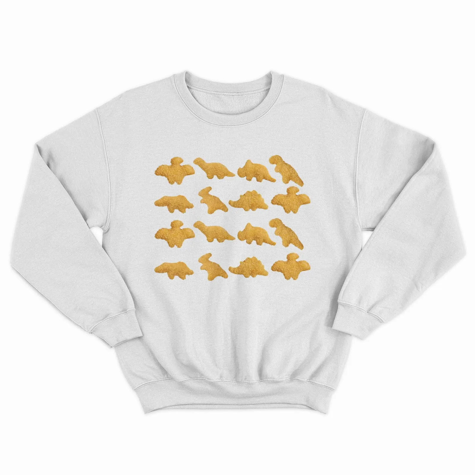 Dino Nugget Crewneck Comfort Fit Sweatshirt Fleece Spandex