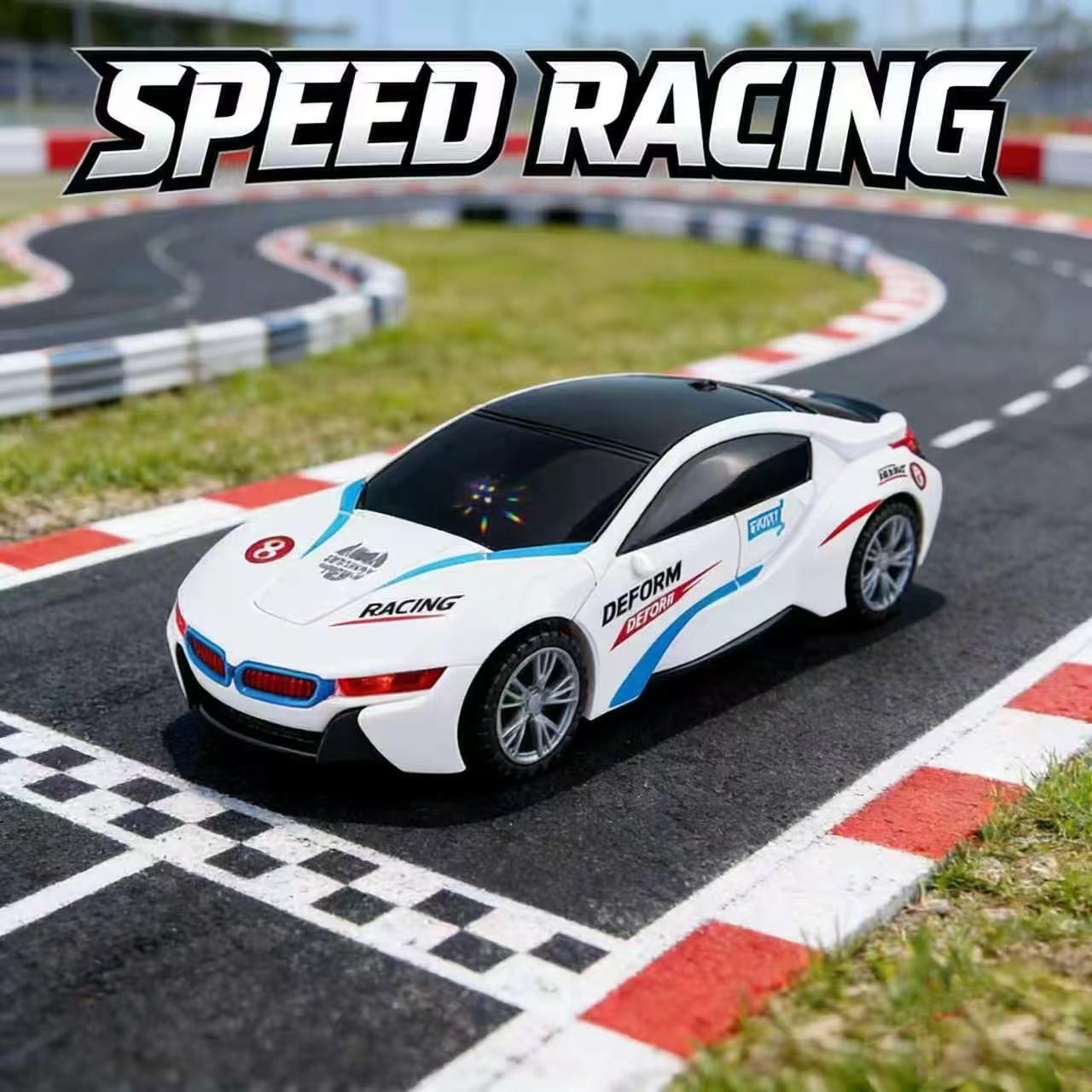 Dual Mode Deformation RC Car,2-in-1 Robot & Racing Vehicle with Bright LED Lights,Deformable Robot Car for All-Age Fun, Realistic Racing & Robot Modes