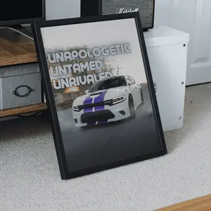 Hellcat Poster | Unapologetic Untamed Unrivaled | Motivational Quote | Car Poster | Gift Ideas decoration Print Photo Room Artistic Matte Ornaments