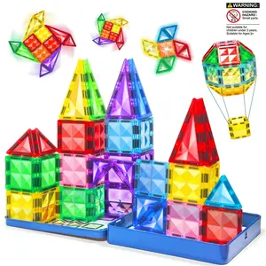 Children's Magnetic Building Block Set, Stem Education Building Block Toys, Blocks Tower Game, Better Cultivate Children's Hands-on Ability, Suitable for Boys and Girls Aged 3 and Above with Random Colors