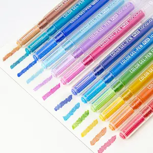 Glitter Gel Pen (12pcs/set), 1.0mm Fine Tip Large Capacity Colored Drawing Pen, Sparkle Paint Pen for DIY Craft Making, Coloring, Doodling, Scrapbooking Supplies