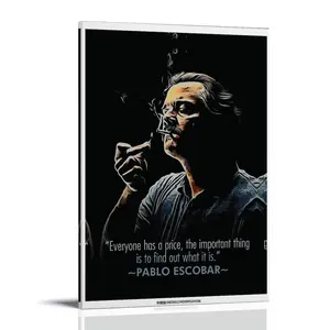 Narcos-TV Show Poster Film Pablo Escobar Motivational Quote Posters Music Album Cover Posters Canvas Wall Art High-Resolution Vintage Band & Artist Prints for Room