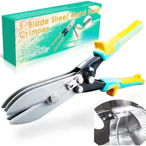 5  Sheet Metal Hand Crimper Downspout Crimper for Venting Work/Ductwork/HVAC Stove Pipe, Crimping 20ga Steel and 28ga Stainless Steel