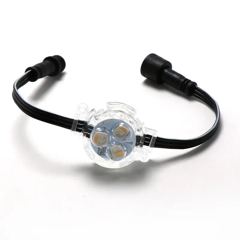 30mm DC24V IP68 UCS1903 RGBIC Dot Light, Christmas Aesthetic Landscape Gemstone Lighting