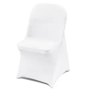 VEVOR Stretch Spandex Folding Chair Covers, Universal Fitted Chair Cover, Removable Washable Protective Slipcovers, for Wedding, Holiday, Banquet, Party, Celebration, Dining (30PCS White)