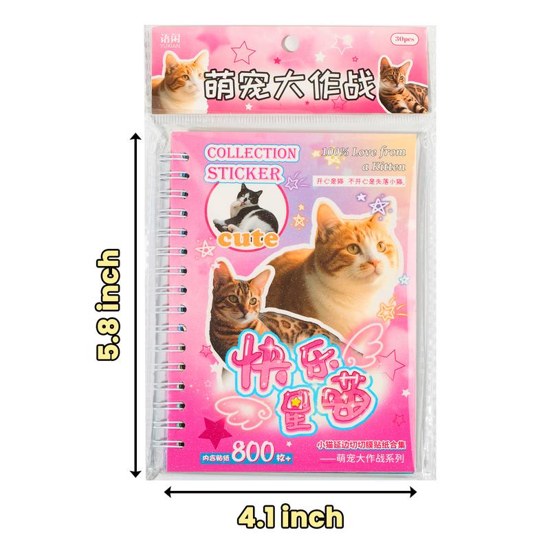 4 Styles Cat & Dog Sticker Books – 30 Sheets 800 Pcs Stickers per Style, Kawaii Aesthetic Stickers for Scrapbooking, Journaling, DIY Crafts & Planners | TikTokShopJumpstartSale