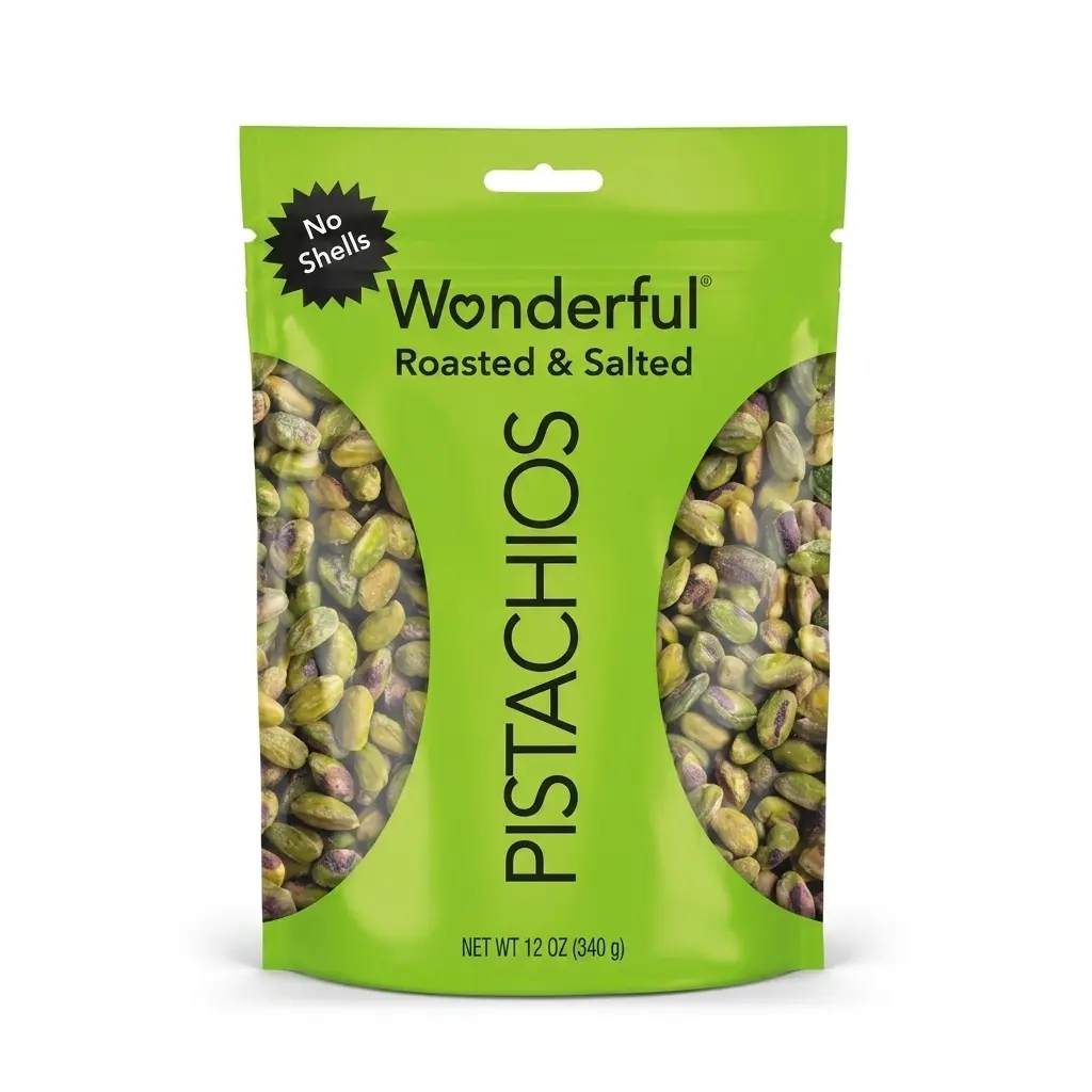 Wonderful Pistachios No Shells Roasted & Salted Nuts, 12 oz
