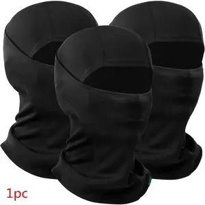 Summer Beanie Set, Breathable Full Face Mask, Full Balaclava, Knitted Fabric, Hand Washable, Ideal for Outdoor Sports, Available in 1/2/3 Pieces